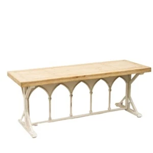 Willow & Silk Martinique Wooden Bench Hallway/Console Table Decor 45x40x115cm - Picture 1 of 5