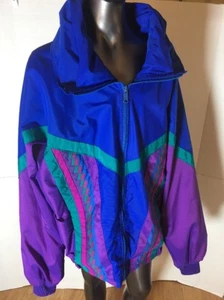 RARA giacca leggera invernale REVERSIBILE tessuto viola perlato anni 90 taglia grande - Foto 1 di 10