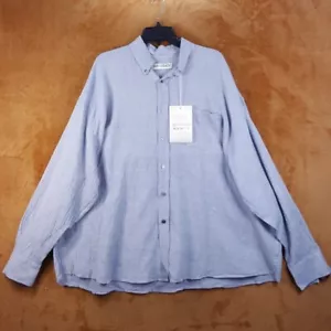 OUR LEGACY Mens Shirt Size 48 Blue Button Up Borrowed Burlington Seersucker $410 - Picture 1 of 9