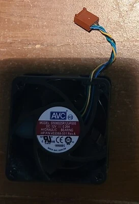 AVC Case Cooling Fan w Screws DS06025R12UP DC 12V .7A 4 Wire 60 x 60 x 25mm - Image 1 of 2