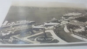 Vintage 1950s Liverpool England River Mersey & Landing Stage Port Ships RPPC P11 - Bild 1 von 6