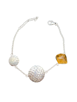 Moda Positano Gioielli - Collezione Zaffiro - Bracciale Ag925 con Quarzo Citrino - Immagine 1 di 4