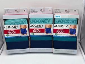 NEW 3 PACK JOCKEY MENS BOXER BRIEFS MICROFIBER STRETCH M/L/XL NO CHAFE POUCH - Picture 1 of 17