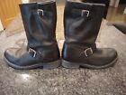 Carolina Engineer Motorcycle Biker Boots Black Leather Made in USA Size 10
