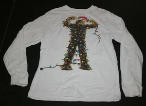 Used Boys 14 year Top Star Wars Graphic Tee Chewy Holiday Lights Long Sleeves - Picture 1 of 3