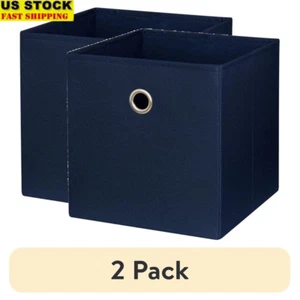 Collapsible Fabric Storage Bin Set 2 Pack Ideal Organizing Clothes Toys New - Picture 1 of 7