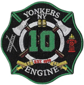 Yonkers, NY Engine 10 Red Fire Hydrant NEW Fire Patch - Picture 1 of 1