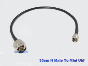 Cable adaptador UHF macho a mini tipo N de 30 cm - Imagen 1 de 1