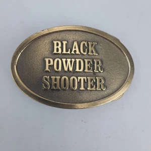 Vintage Black Powder Shooter Belt Buckle 3.5" Great American Buckle Co. - Picture 1 of 5