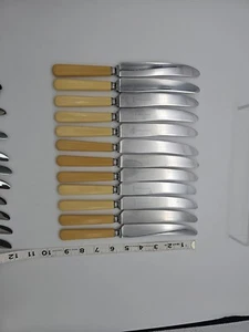 Geo. Wostenholm & Son Sheffield England Firth Edelstahl Messer MENGE 12 cremefarben - Bild 1 von 4