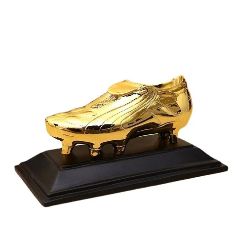 Football Golden Boot Trophy Statue Champion Soccer Gift Decor Souvenir Cup Craft Cover