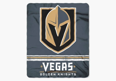 VEGAS GOLDEN KNIGHTS BLANKET FLEECE THROW NHL Licensed NEW NWT Cover