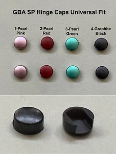 Game Boy Advance GBA SP -Pair of Hinge Caps Univesral Fit for all sp Hinges - Picture 1 of 4
