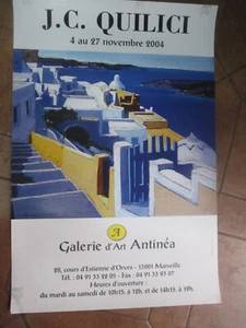 Affiche d'Exposition Galerie d'art Antinéa de 2004 Jean-Claude Quilici 11 - Picture 1 of 3