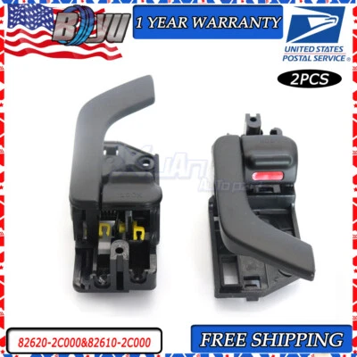 Compatível com 2003-2008 Hyundai Tiburon 2x 82620-2C000 maçanetas da porta dianteira interior - Imagem 1 de 4