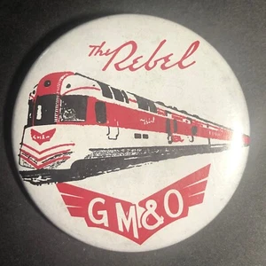 GM&O "The Rebel" Gulf, Mobile & Ohio Railway 2" Acero Pinback Botón c1960's70s - Imagen 1 de 2