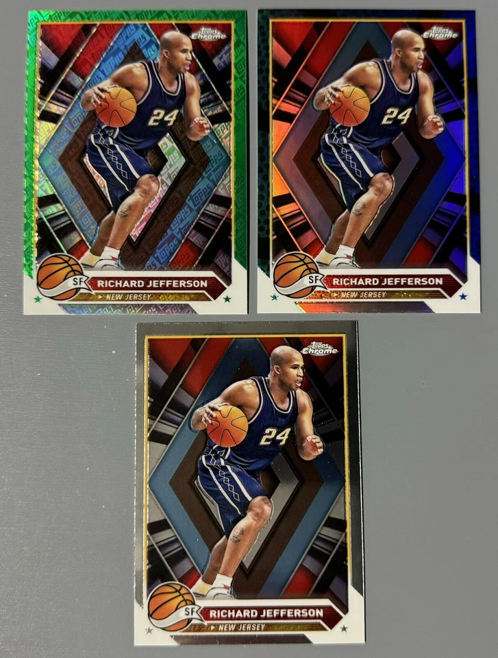 Base de baloncesto 3-2023-24 Topps cromada Richard Jefferson verde logofractor azul Foto 1 de 1