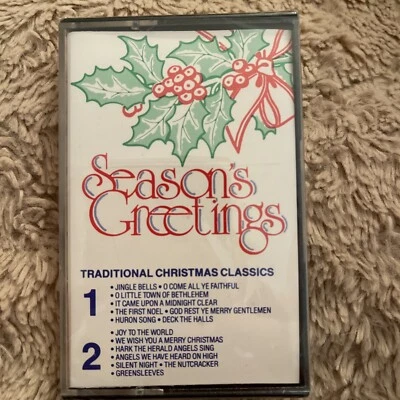 Traditional Christmas Music Cassette Tape New Sealed Seasons Greetings 1989 Vtg - Image 1 of 3