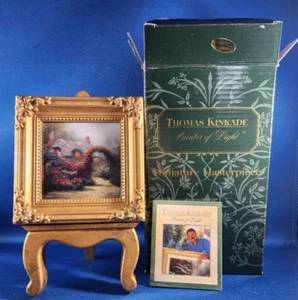 Mini Art Thomas Kinkade “Glory of Morning” Miniature Gold Framed Print w/Easel - Bild 1 von 7