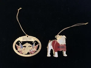 Two Marine Corps Christmas Ornaments - Picture 1 of 4