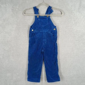 Vintage Longstreet Toddler Boys Size 5 Blue Corduroy Cotton Overalls Pants - Picture 1 of 8