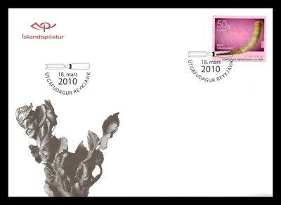 Iceland 2010 FDC, Icelandic Craftmanship II, Wood and Bone Carvings, Lot # 1a. - Image 1 of 2