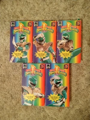 Power Rangers Green Ranger Series VHS Lot Part 1-5 Used - Image 1 of 3