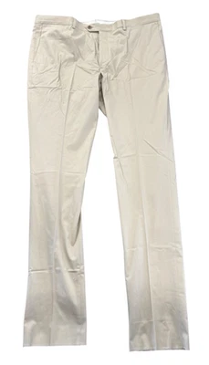 NUEVO Pantalones de vestir ajustados de algodón beige talla 40 The Men's Store at Bloomingdale's Foto 1 de 3