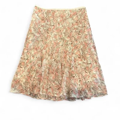 Повседневный угловой приложение цветочный оборки юбка женский размер 4 винтажный Y2K стиль - Изображение 1 из 4