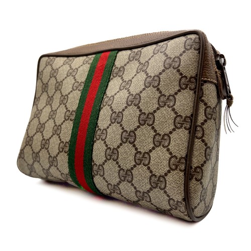 Borsa pochette Gucci GG linea Sherry pelle PVC pochette 89.01.012 vintage autentica