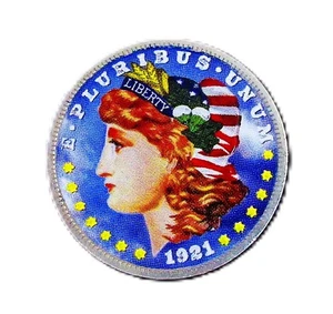 1921 P MORGAN DOLLAR COLORIZED #400146 - Picture 1 of 2