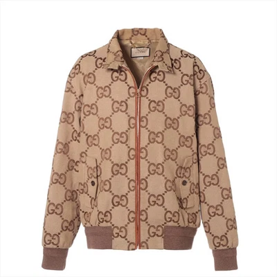Chaqueta de algodón Gucci Jumbo GG 56 para hombre beige 680812 prenda con percha está ahí Foto 1 de 4