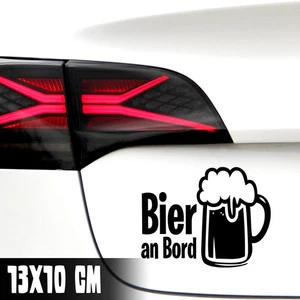 AUTO AUFKLEBER "BIER AN BORD" 13X10CM BIERLIEBHABER STICKER BEER FUN #0014 - Bild 1 von 3