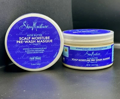 Shea Moisture Scalp Moisture Pre-Wash Masque Aloe Butter Moisture 4oz (2 pack) Foto 1 de 4