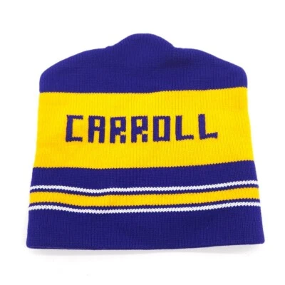 Vintage Carroll Fighting Saints College Knit Beanie Winter Hat Ski Snow Cap - Image 1 of 3