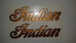 Set of 3 Indian motorcycle tank decals copper and black Marine Vinyl 9x3 one 6x2 - Picture 1 of 1