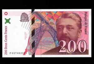 FRANCE 200 FRANCS 1996 P-159 ( Prefix P ) EF - Picture 1 of 2