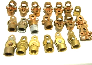 Lot of Bronze Ground Clamps 1/2" Hub Most Ready to Use & Parts - Picture 1 of 1