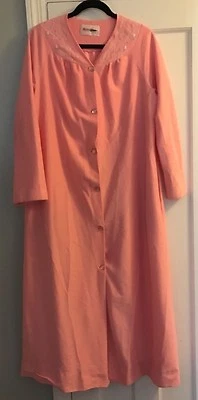 Bata de caftán rosa Shadowline para mujer pantalones de abrigo vintage  Foto 1 de 4