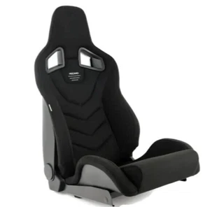 Recaro Sportster GT Driver Seat Black Nardo w/ White RECARO Logo Slim Design - Picture 1 of 6