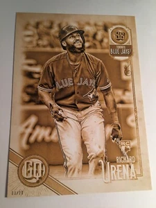 2018 Topps Gypsy Queen Jumbo 5x7 Richard Urena Blue Jays RC 247 Gold 03/10 - Picture 1 of 1
