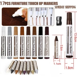 17x Möbel Touch Up Marker Kratzer entfernen Laminat Holz Boden Reparatur Stift - Bild 1 von 20