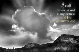Heavenly Sigh I call on the Lord Phillip Mueller Religious Bible Art Print 26x38 - Picture 1 of 1