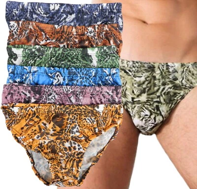 6 PK BIKINI ANIMAL PRINT UNDERWEAR LOW RISE BIKINI BRIEF SMALL (28-30) - Image 1 of 4