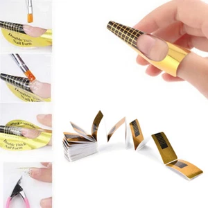 100Pcs Nail Art Tips Extension Forms Guide French DIY Tool Acrylic UV 'AP - Picture 1 of 12