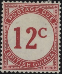 British Guiana George VI 12c scarlet postage due stamp SG D4a mint - Picture 1 of 1