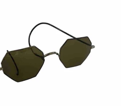 Старинный 20s шестиугольник солнцезащитные очки зеленый объектив Willson унисекс винтажные очки - Изображение 1 из 4