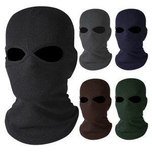 Maschera completa passamontagna 2 fori berretto sci cappuccio sole moto ciclismo outdoor - Foto 1 di 22