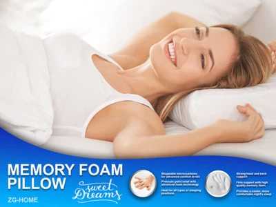 ZG-Home Memory Foam Queen with Velvet Cover, Support Orthopedic soft (24" x 15") - Image 1 of 4