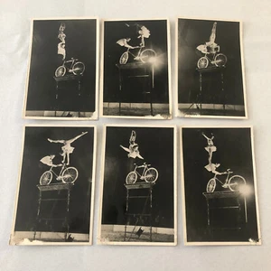 Circus Performer with Bicycle Balancing Act Postcard Post Card Lot of 6x - Picture 1 of 12
